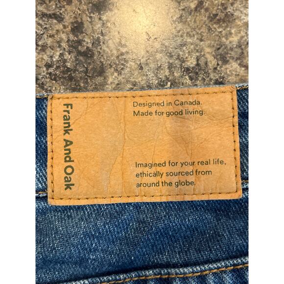 Frank and Oak Size 29 Blue Denim Cut Off Jean Shorts - Picture 3 of 7